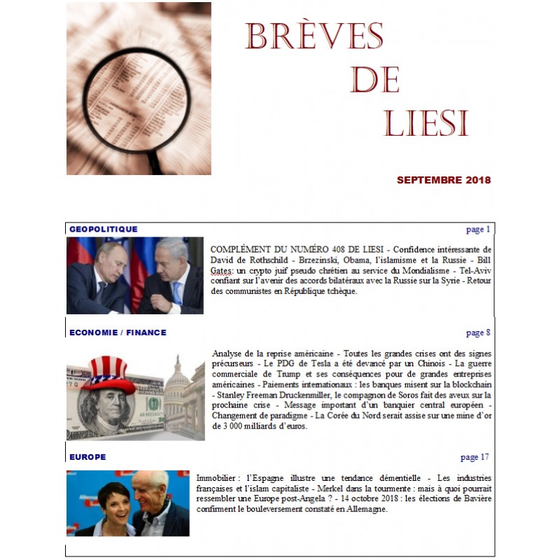 BREVES DE LIESI - SEPTEMBRE 2018