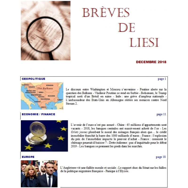 BREVES DE LIESI - DECEMBRE 2018