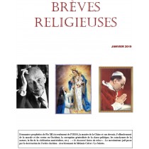 BRÈVES RELIGIEUSES - JANVIER 2019