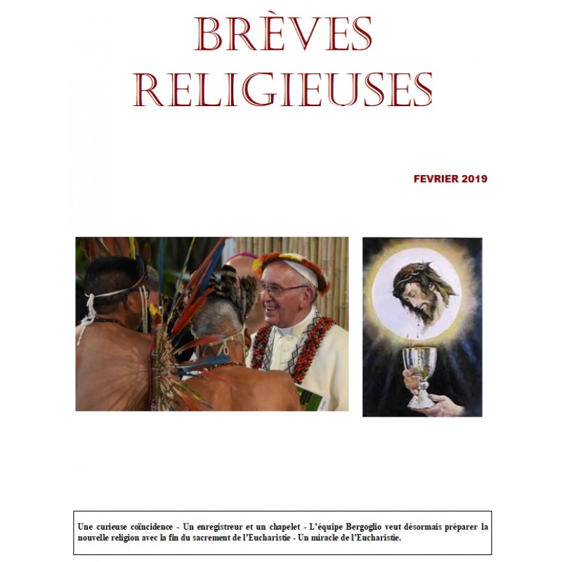 BREVES RELIGIEUSES - FEVRIER 2019