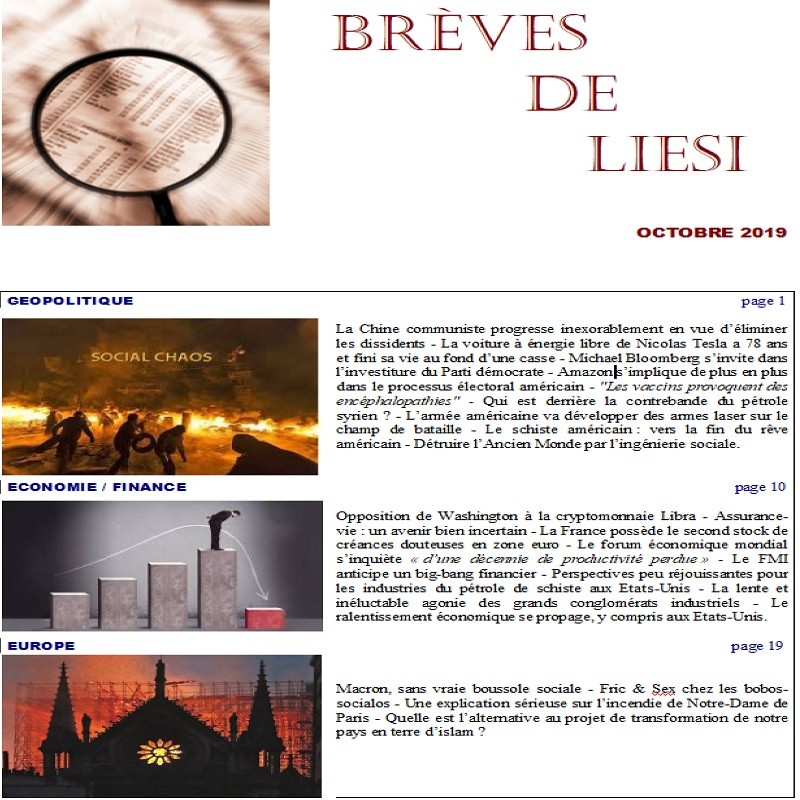 BREVES DE LIESI - OCTOBRE 2019