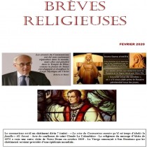 BREVES RELIGIEUSES - FEVRIER 2020