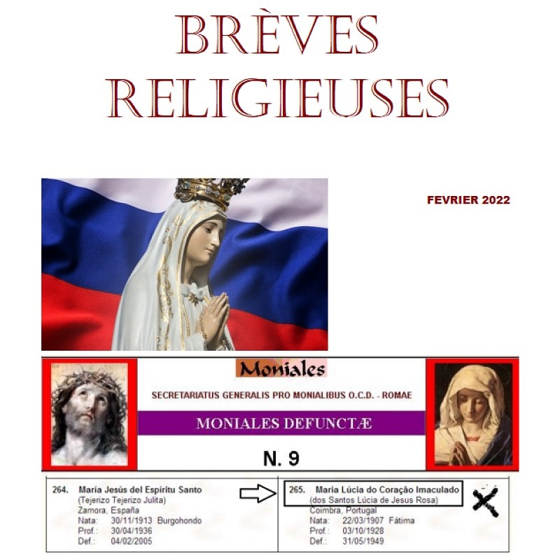 BREVES RELIGIEUSES - FEVRIER 2022