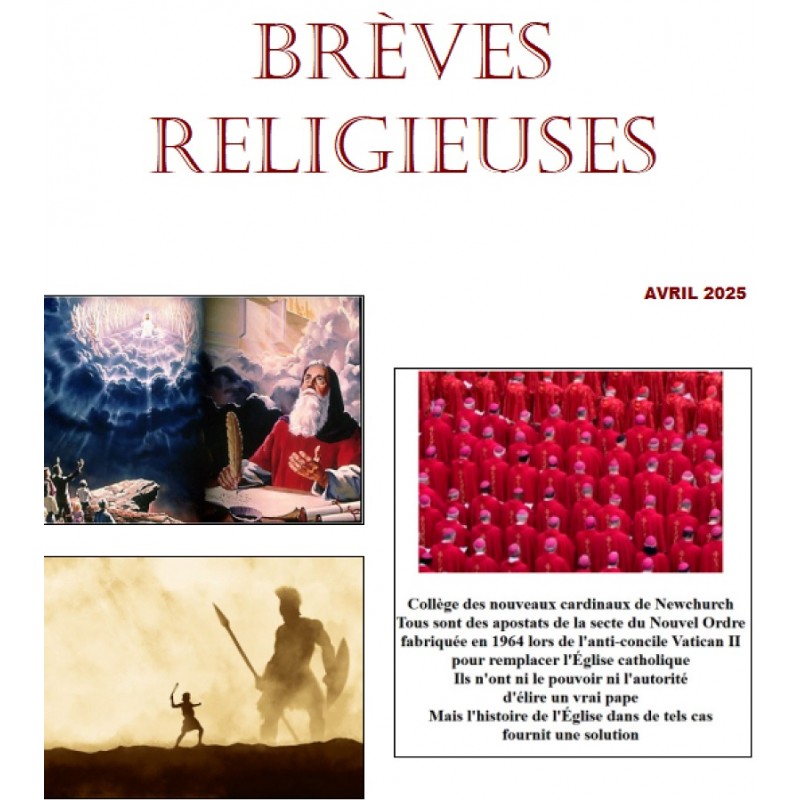 BREVES RELIGIEUSES - AVRIL 2025